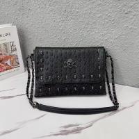 Bolso Cruzado De Cuero PU Negro Vintage Con Hebilla Y Estilo De Calavera Para Mujer Bolso De Hombro Moda Diseñador Bolsos - details 3