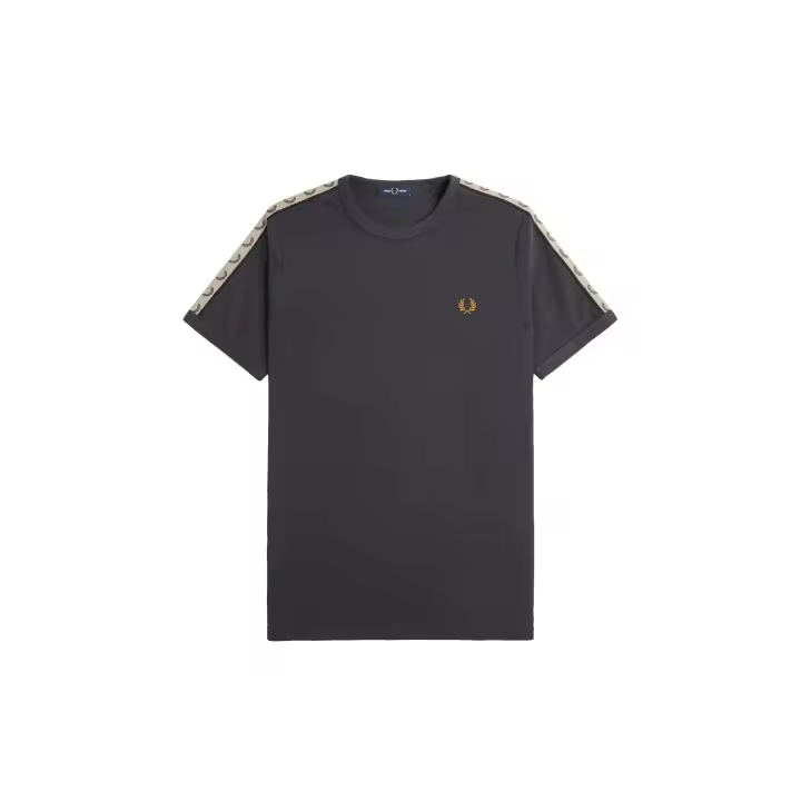 Fred Perry Taped Ringer T-Shirt Anchor Grey / Black - 1