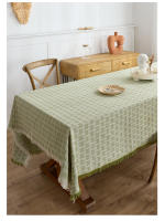 Mantel De Lino Y Algodón Rustico Para Hogar Y Bodas Con Borlas Ideal Para Comedor Cocina Picnics Y Fiestas Estilo Rústico Farmhouse - details 6