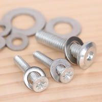 Juego De 180 Piezas De Anillas Planas Y Anillos De Acero Inoxidable Para Fijación De Componentes Kit De Guarniciones M2-M10 Para DIY De Madera - details 4