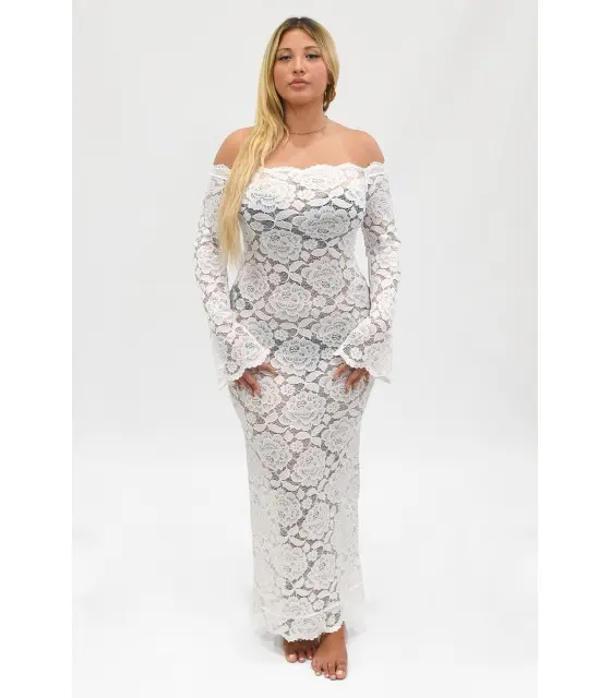 Vestido Lencero Blanco Jyoko para Mujer - Elegante y Sofisticado - 1