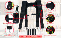 Cinturón De Herramientas Con Alforjas Para Construcción Padded Work Belt Suspenders Unisex Para Carpintero/Electricista/Tejedor/Farmer - details 1