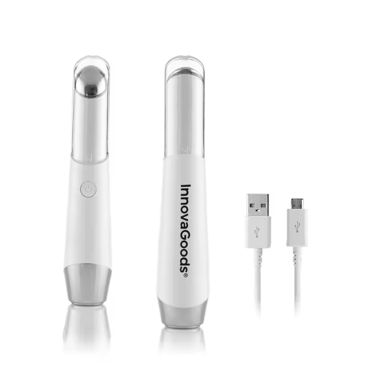 InnovaGoods® Masajeador de Ojos Eléctrico, Masajeador de Ojos Antiarrugas y Antiedad, Masajeador Bolsas Ojos, Masajeador Ojeras, Masajeador de Ojos con Fototerapia, Termoterapia, Vibración - 1