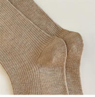 Calcetines De Mujer Estilo Retro Breves De Color Sólido Casual Transpirables Para Otoño E Invierno Suaves Y Cómodos - details 12