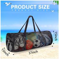 Bolsa de buceo de malla grande Bolsa de lona de malla con bolsillo con cremallera Bolsa seca de viaje para equipo de snorkel - details 2