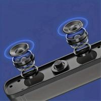 Altavoces para computadora, altavoces combinados, minialtavoces largos con alimentación USB, altavoces de escritorio con subwoofer - details 0
