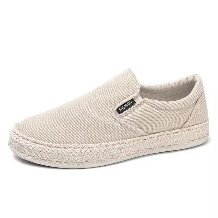 Zapatos Casuales Para Hombre De Lona Transpirables Y Ligeras Zapatos De Conducción Fáciles De Poner Señuelos Formales Masculinos - 1