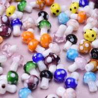 12pcs Pendantes De Hongo Persimmon Simplicidad Para Creación De Joyería DIY Accesorios De Vidrio Para Hombres Y Mujeres - details 8