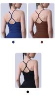 Sujetador Deportivo Para Mujer En Color Sólido Estilo Yoga Gimnasio Cruzado Atrás En Y Sexy Fitness Running Entrenamiento - details 5