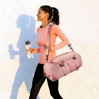 Bolsa de Fitness, Bolsa de Viaje Ligera y portátil para Entrenamiento Deportivo, Bolsa de Natacion para Yoga with separación en seco y Húmedo para Mujer, Mochipa para Hombres, Gris - details 3