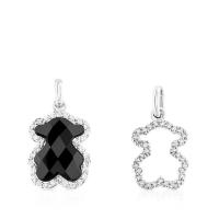 Colgante de oso de plata de ley 925, joyería DIY de lujo europea y americana, accesorios lindos y de moda para niñas - details 0