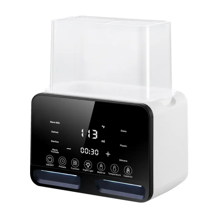 Calentador de biberones Ultimate, calentador de biberones doble 9 en 1, calentador/descongelador/esterilizador rápido de alimentos para bebés - Calentador de biberones de leche materna, calentador de biberones grande multifuncional - 1