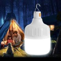 Bombilla Solar LED 100-500W Con Gancho Luz Exterior Impermeable Para Camping Iluminación De Jardín Y Camino Eficiente Ahorro De Energía - details 0