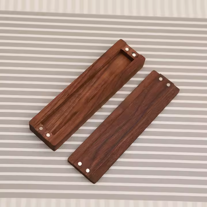 Caja De Almacenamiento Elegante Para Pelo De Barba Y Alergas De Gato En Madera De Nogal Con Cierre Magnético Organizador De Recuerdos Para Dueños De Mascotas Caja De Recuerdos - 1