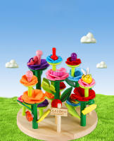 Juego Educativo De Jardín De Flores En Madera Montessori Para Niñas Juguetes Creativos De Arreglo Floral Para Niños De 2 a 4 Años - details 0