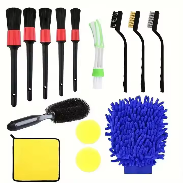 Set De 14 Brochas Para Detalles De Ventanas De Coche Limpieza De Espacios Estrechos Material PP Herramienta De Limpieza Para Vehículos - 1