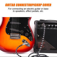 Cable De Audio Para Guitarra Eléctrica Negro Y Blanco 24AWG Reducción De Ruido 6.35mm Jack Longitud Opcional 30-50cm - details 0