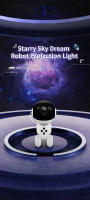 Lámpara De Noche Estelar Con Proyector Galaxia Robot Ojo De Agujero Negro Lámpara De Ambiente Ideal Para Noches Cálidas Y Confortables - details 0
