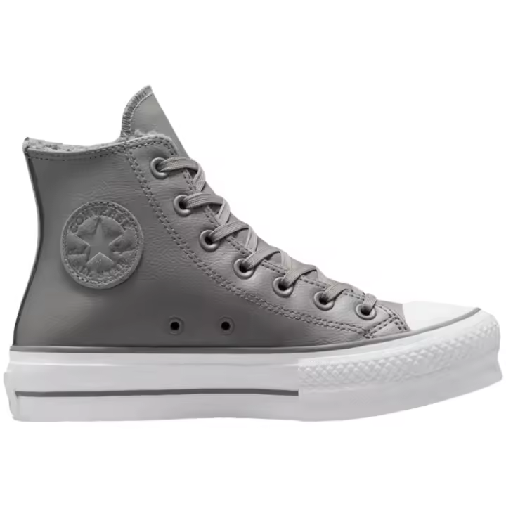 Converse, Chuck Taylor All Star Lift Platform Leather & Sherpa, Zapatillas, Sportwear, Mujer, Gris, CVA05511C_020// - 1