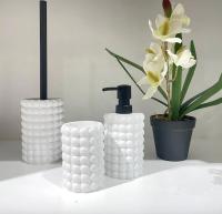 Juego de Accesorios de Baño Baños Boutique con Dispensador de Jabón y Soporte para Cepillo de Dientes - Blanco - details 0