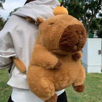 Mochila De Peluche De Delfín Kapybara Dual Propósito Bolso De Hombro Para Niños Y Adultos Material De Plush Corto Tamaño 30cm - details 8