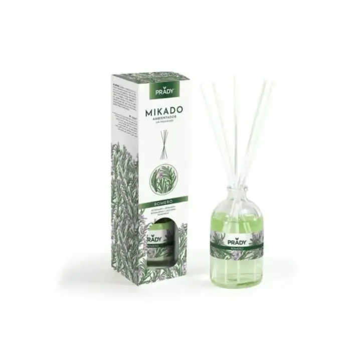 Romero Ambientador de Varillas Difusor de Aromas Mikado Prady 100 ml Aromaterapia Esencias para el Hogar - 1
