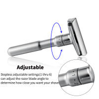 Afeitadora De Seguridad Ajustable YINTAL En Aleación De Zinc Completa Para Hombres Corte Cerca Clásico Doble Borde Raseros - details 2