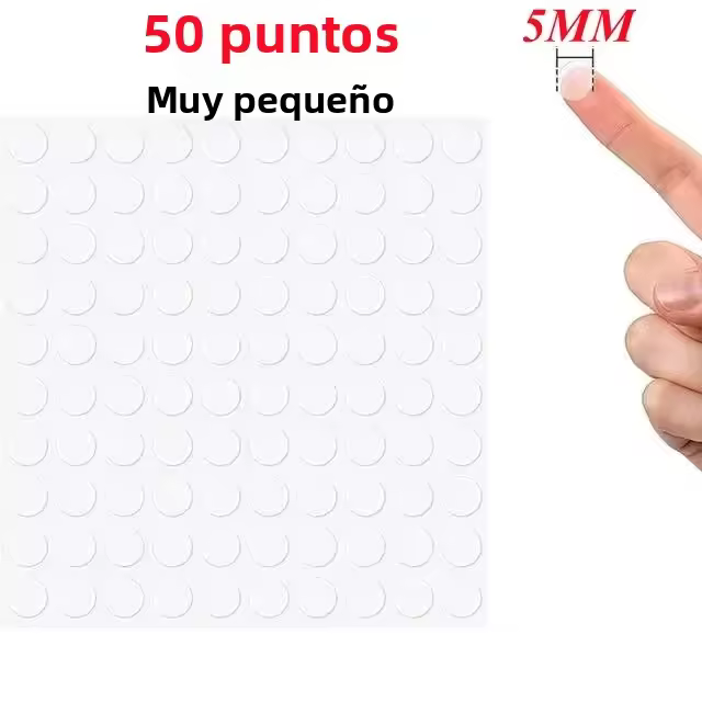 100pcs Cinta Adhesiva Doble Cara 1/0.5cm Parches Removibles Redondos Sin Rastro Pequeños Para Decoración De Fiestas - 1