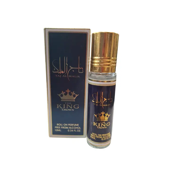 Perfume arabe en aceite The King Crown Taj Al Malik ARD AL ZAAFARAN 10ML, Fragancia masculina en roll on ,sin alcohol, Colonia de hombre  de 10ml NOVEDAD - 1