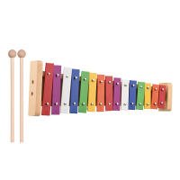 Glockenspiel De 15 Notas Con Base De Madera Y Barras De Aluminio Colorido Instrumento Musical Educativo Con 2 Martillos Regalo De Percusión - details 4