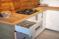 AZERO- Cubertero recortable para cajón de cocina color gris, para ordenar cubiertos y utensilios de cocina material PVC profundidad de 473mm y altura de 45mm - details 3