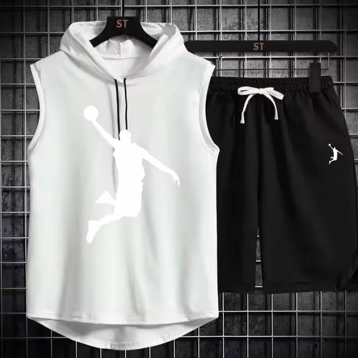 Nueva Camiseta De Hombros Musculosos Para Hombres Verano Sin Mangas Para Gimnasio Y Fitness Estilo Hip Hop Sudadera Conjunto De Alta Calidad Casual Daily - 1