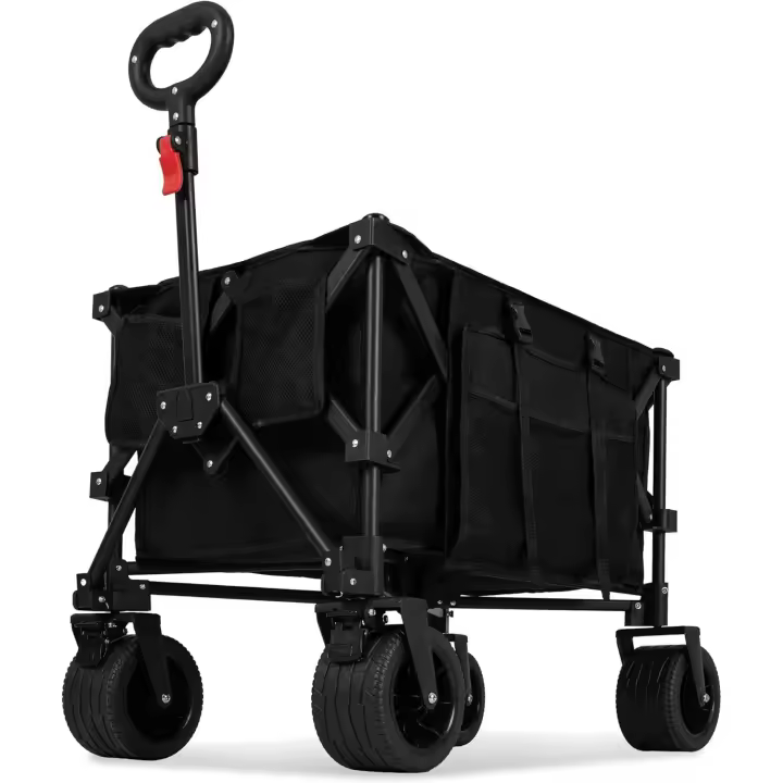 Carro Playa Ruedas Grandes, 150L Carrito Plegable con Ruedas, Carrito Transporte Plegable Todoterreno, Carro Transporte per Jardín y Camping, Carros y Vagonetas para Jardín Muy Resistente - 1