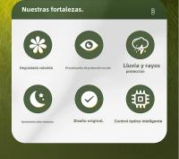 Spotlight Solar LED RGB 18 Luces Impermeable Para Jardín Decoración De Paisaje Camino Y Jardín Luz De Escenario Única Diseño - details 2