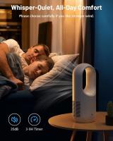 Ventilador de escretorio sin Aspas 6 Modos de velocdad, Pequeño ventilador recargable sin Aspas con catería de 2000mAh - details 0