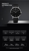 Reloj De Pulsera De Cuarzo Para Hombre Marca Lujosa Estilo Casual Y Fashion Material De Correa De Cuero Movimiento De Cuarzo Resistente Al Agua - details 4