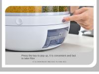 Dispensador De Arroz 360 Grados Rotativo Sellado Cereal Seco Almacenamiento De Alimentos a Prueba De Humedad En La Cocina Contenedor De Almacenamiento De Plástico - details 5