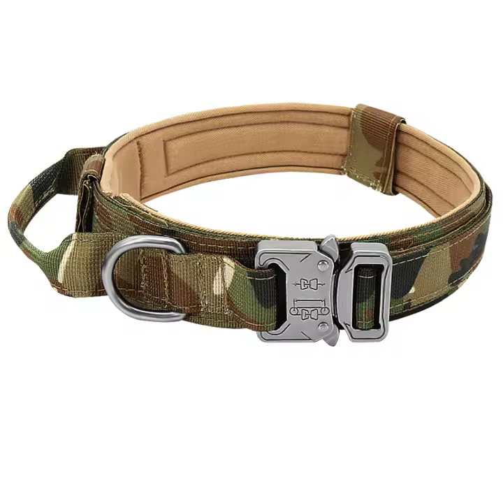 Collar Táctico Para Perros De Medio a Grande Camuflaje Duradero Para Caminar Y Entrenamiento Adecuado Para El Sheperd Aleman - 1