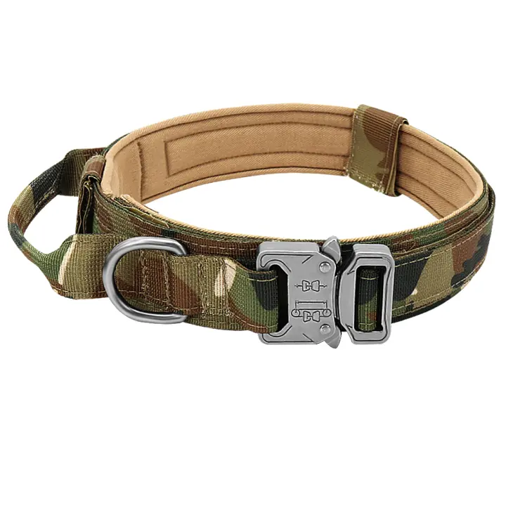Collar Táctico Para Perros De Medio a Grande Camuflaje Duradero Para Caminar Y Entrenamiento Adecuado Para El Sheperd Aleman - 1