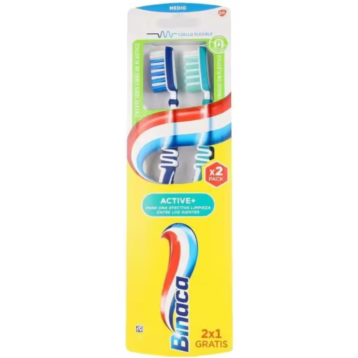 Cepillo de Dientes Binaca Interdental Pack Duplo Medio Limpieza Profunda - 1