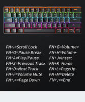 Teclado Mecánico Mini MUCAI MKA610 RGB USB Con Switches Rojos 61 Teclas Cableado Para Computadora Y Portátil Color Negro Puro - details 10