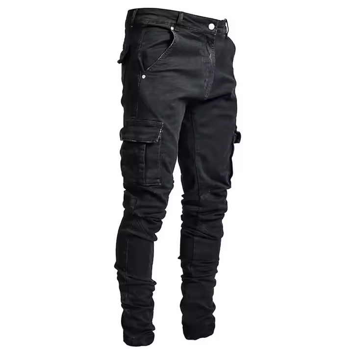 Mens Skinny Denim Jeans Casual Slim Fit Pants Trousers - 1