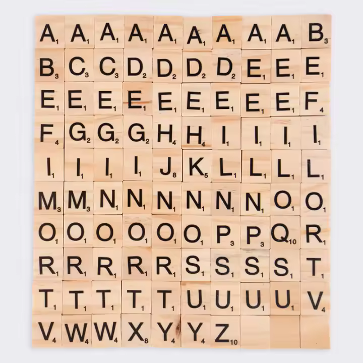 100Pcs Letras Y Números De Madera Para Manualidades DIY Juego Para Niños Decoración De Navidad Boda Fiesta Regalo Para Casa - 1