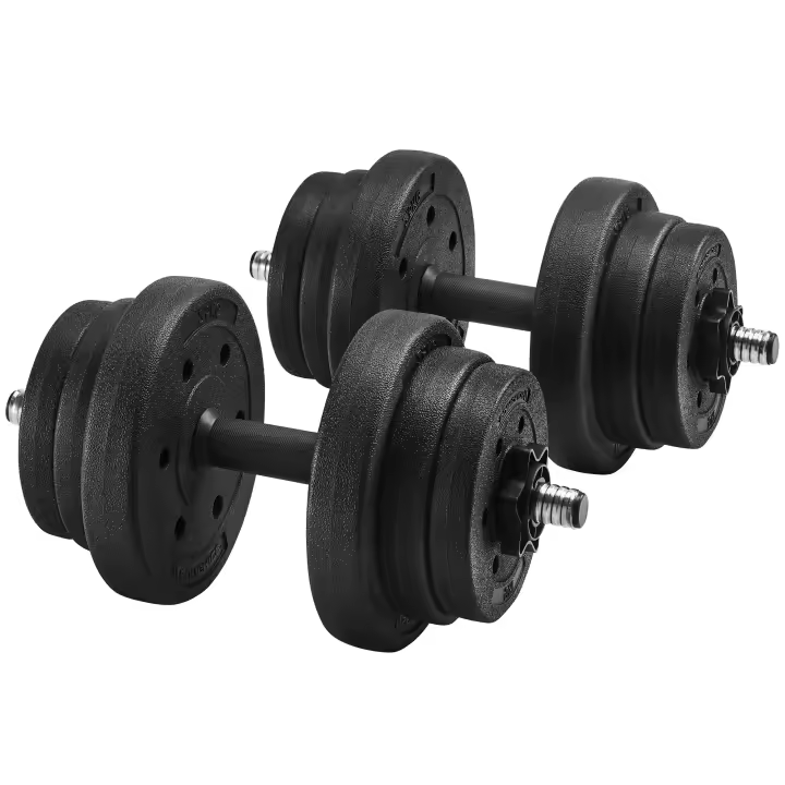 SONGMICS Mancuernas de Fitness, 20 kg,  Pesas para Hombres, Cubierta de Plástico PE - 1
