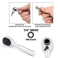 Llave De Destornillador Mini De 1/4 Pulgada Con Cabeza Corta Y Desenganche Rápido Doble Dirección 72 Dientes Herramienta De Aleación De Acero - details 6