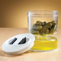 Juego De Botellas De Vidrio Para Ensalada Con Desagüe Y Estilo Japonés Jarra De Ajo Con Flip Y Estrainer Diseño De Horloge Para Olivas Y Alimentos En General - details 0