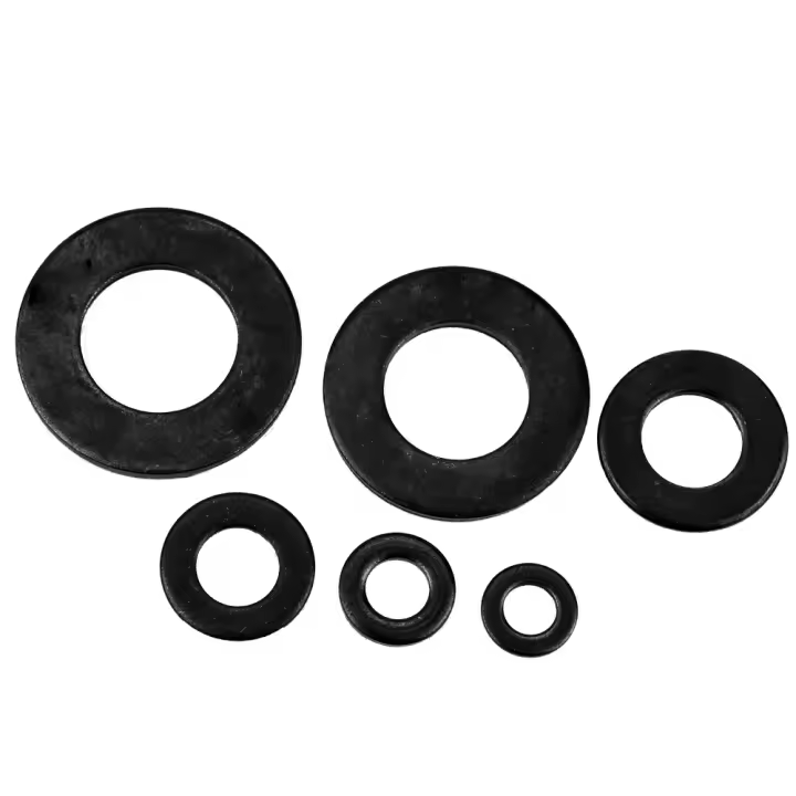Alfombrillas Planas Negras De Acero Al Carbono M2-M36 Para Trabajar Con Metal Anillos De Presión Planos Goma De Sellado - 1
