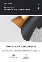 Lámpara De Pared LED 6W 10W Aluminio IP65 Impermeable Luz Exterior Para Jardín Porche Moderna Interior Estilo Nórdico Soporte Decorativo Iluminación - details 5