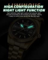 Reloj De Pulsera De Lujo Para Hombre Quadrícula Impermeable Con Fecha Y Semana Luminoso Acero Inoxidable Deportes 2024 Nuevo - details 6