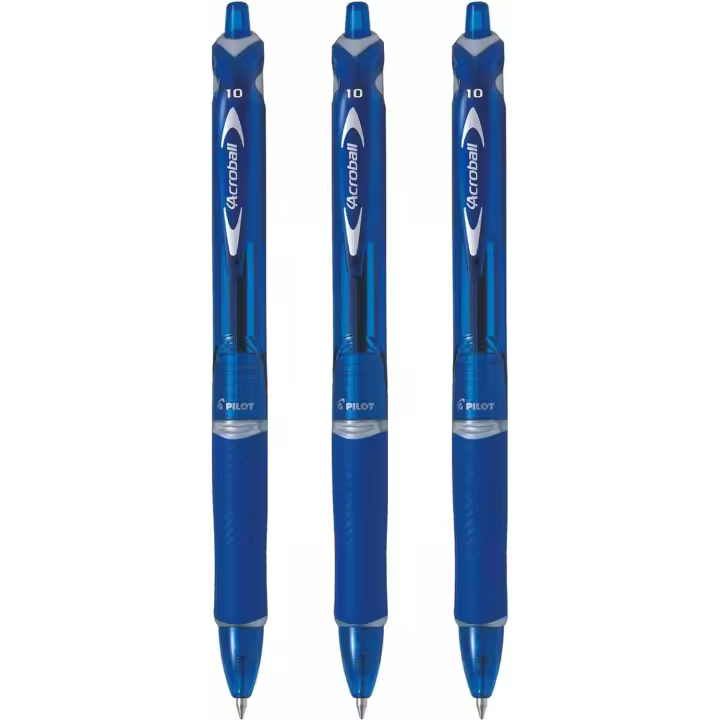 Pilot Bolígrafo Acroball BeGreen Retráctil Punta Bola 1mm Tinta Base de Aceite Azul (Pack de 3) - 1